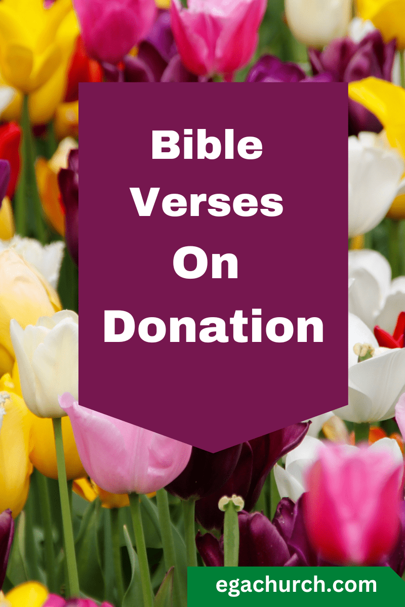 What does the Bible say about donating money